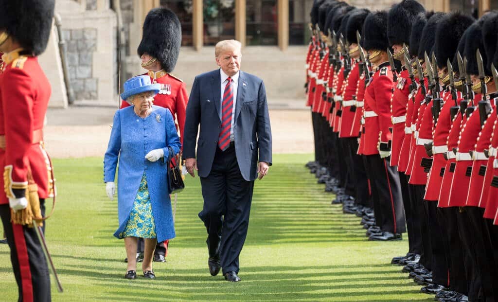 Donald Trump met the Queen at Windsor Castle. 