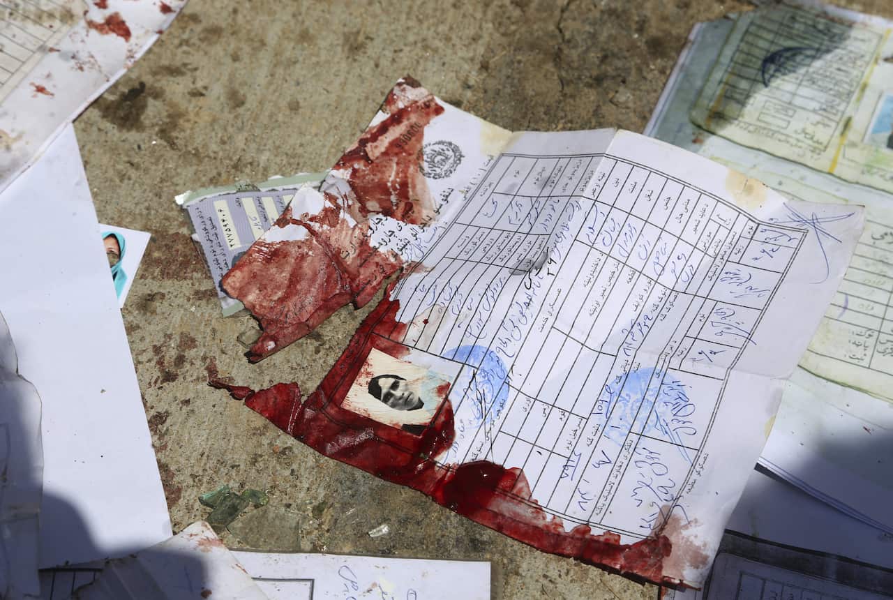 Blood-stained national ID papers.