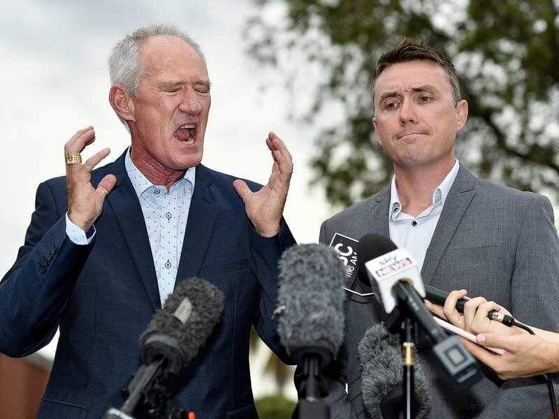 One Nation party officials Steve Dickson (left) and James Ashby