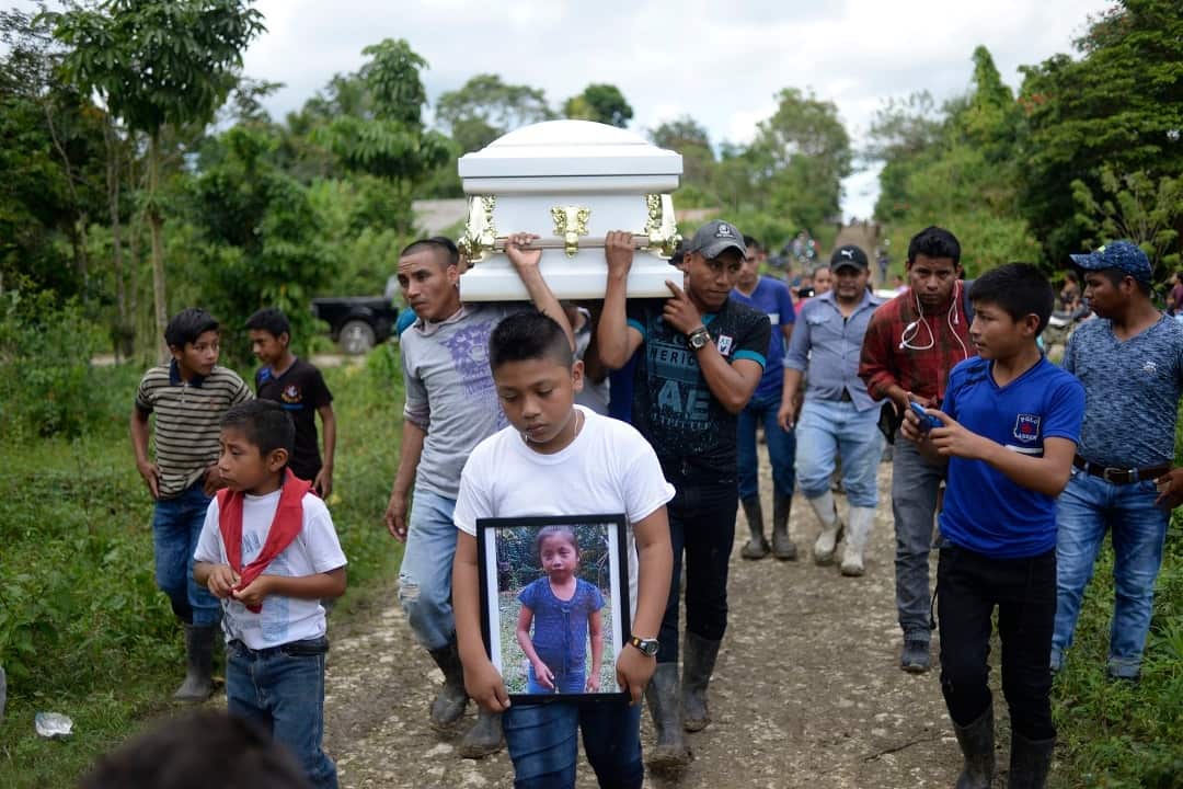 The funeral for seven-year-old Jakelin Caal who died in a Texas hospital two days after being taken into custody by US border patrol.