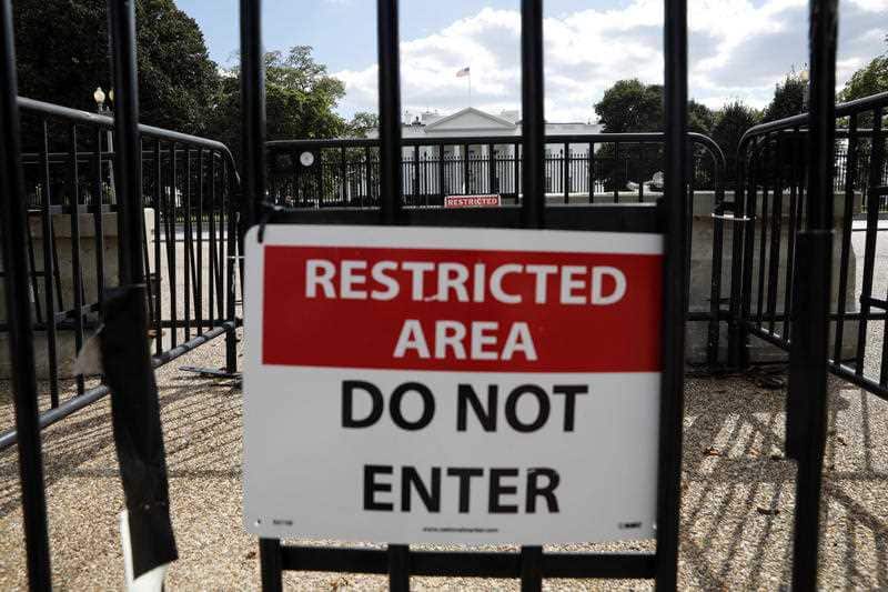 The White House is seen in Washington on October 2, 2020 while US President Donald Trump undergoes COVID-19 quarantine 