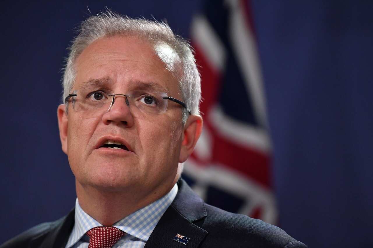 Prime Minister Scott Morrison discusses the royal comission on Thursday.