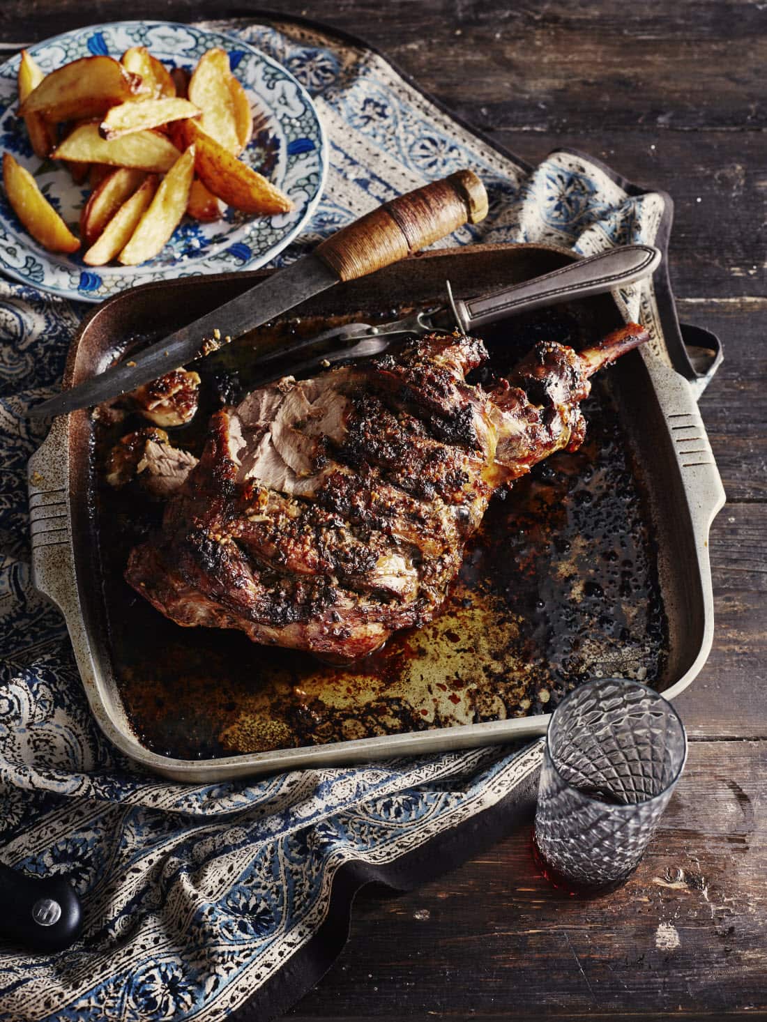 Roman roast lamb
