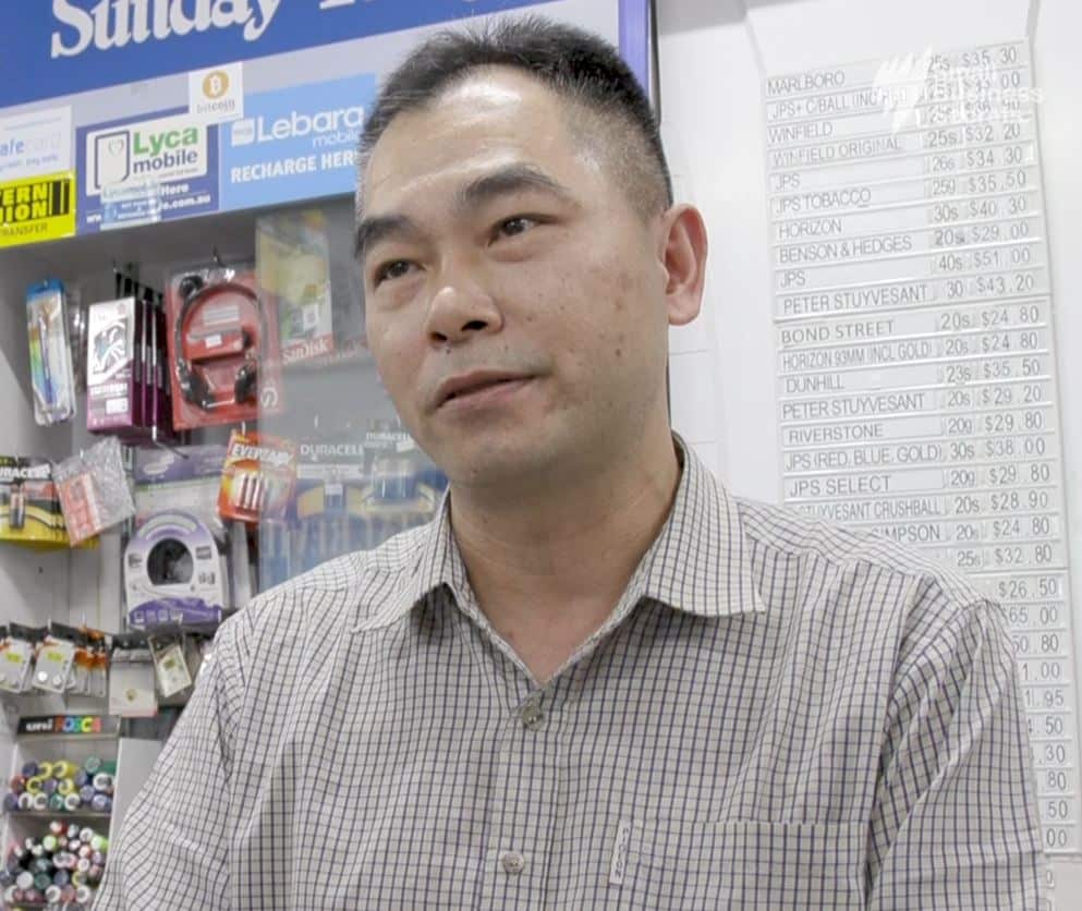 Eastwood newsagent Simon Wu has seen many local businesses close. 