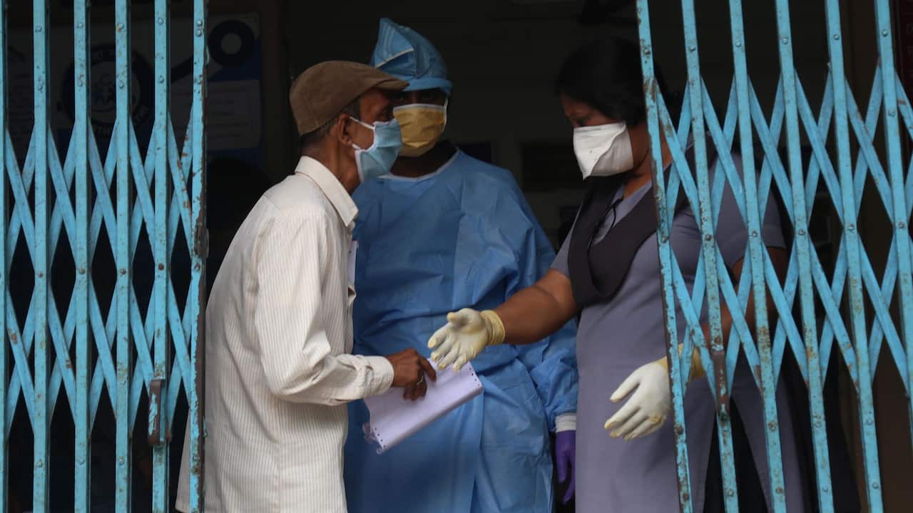 Present Medical chakeup outside an isolation ward for COVIND-19 patients at a Hospital on March 23, 2020 in Kolkata, India.