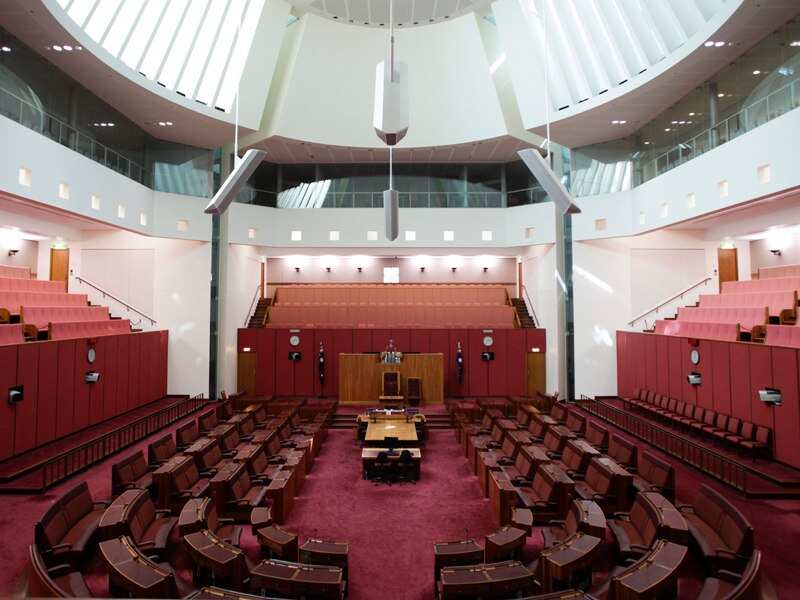 The Senate Chamber at Parliament House