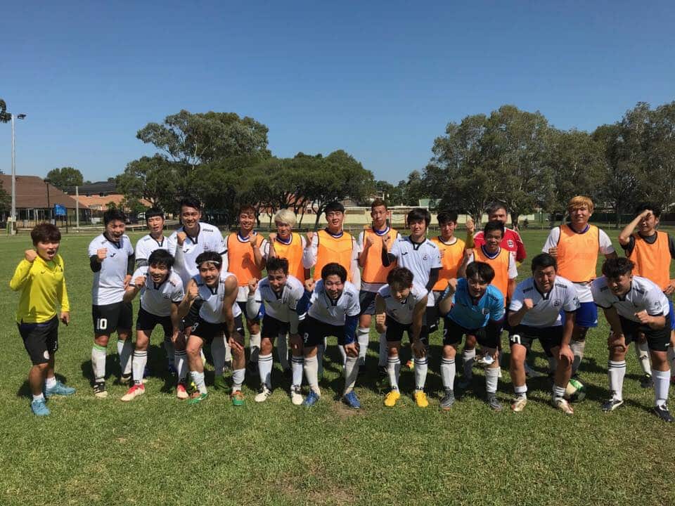 Participants in a Sydney competition run by Australia's Korean Football Association.