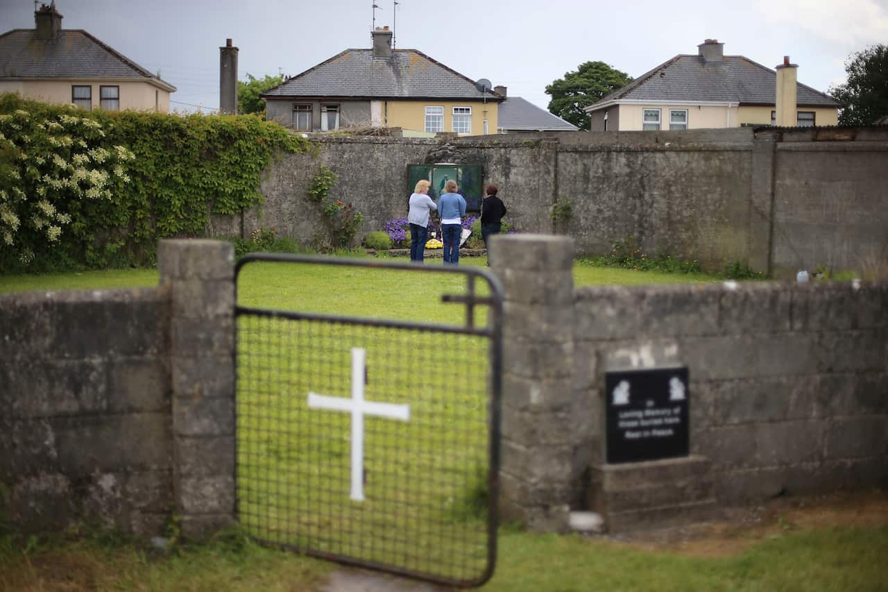 The site of a mass grave for children who died in the Tuam mother and baby home in Galway, Ireland.