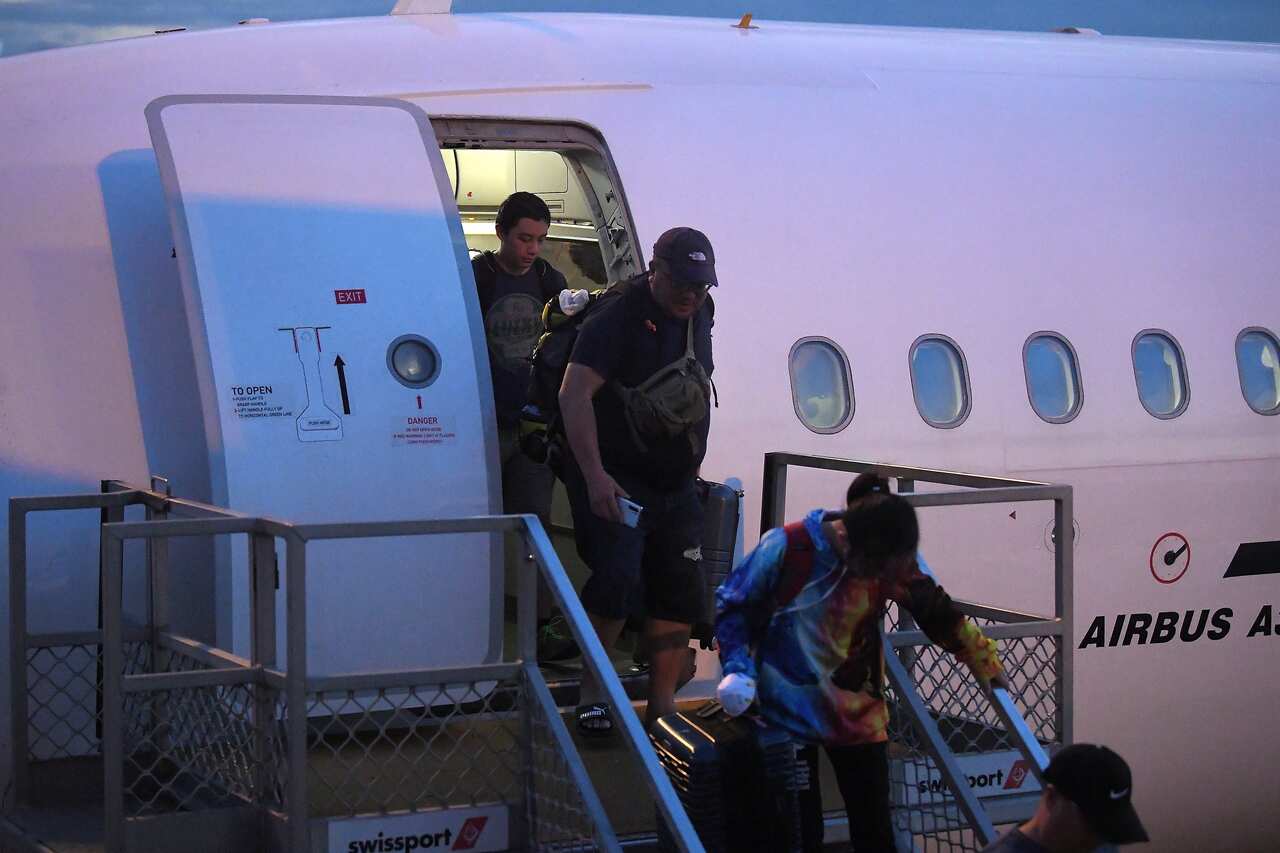 The bulk of the people quarantined on Christmas Island have been flown to the mainland on two aircraft while about 35 people will return the day after tomorrow.