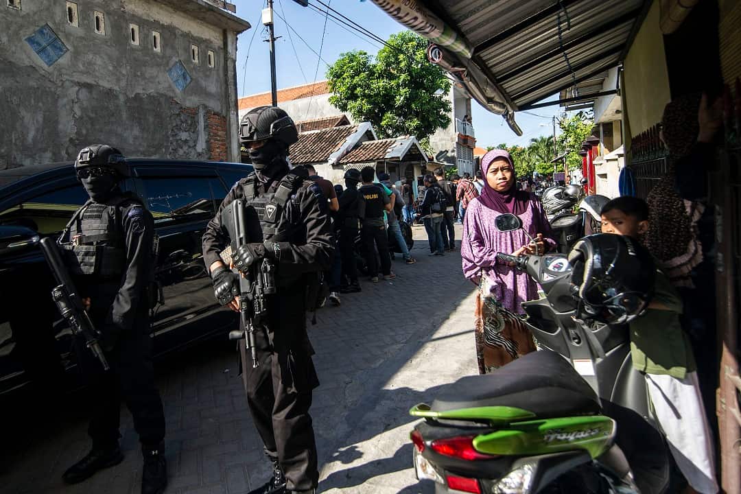 A counter-terrorism squad in Indonesia. 