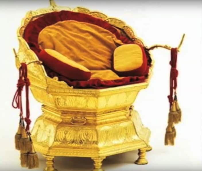 The golden throne of Maharaja Ranjit Singh, from which he ruled for 40 years, but fell vacant a few years after his death