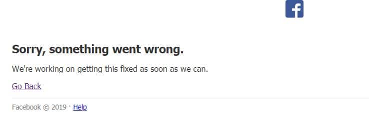 Facebook down