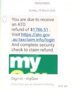Fake mygov scam