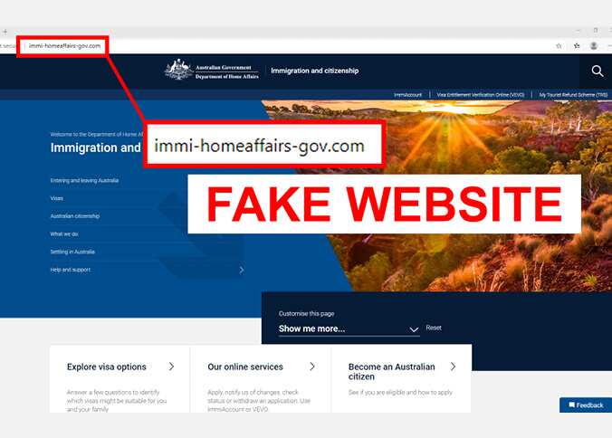 Don’t be fooled by scam websites