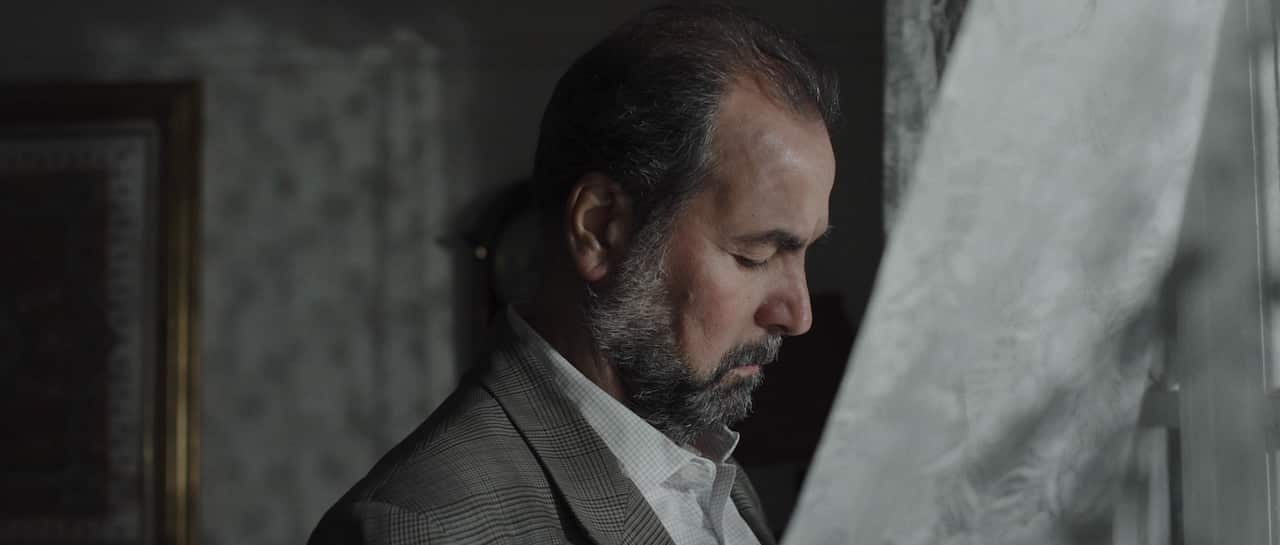 A still of Australian / Iraqi actor Majid Shokor in the short film "The Fall".