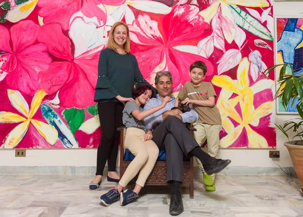 Gabrielle Brinsmead with her husband and two children.