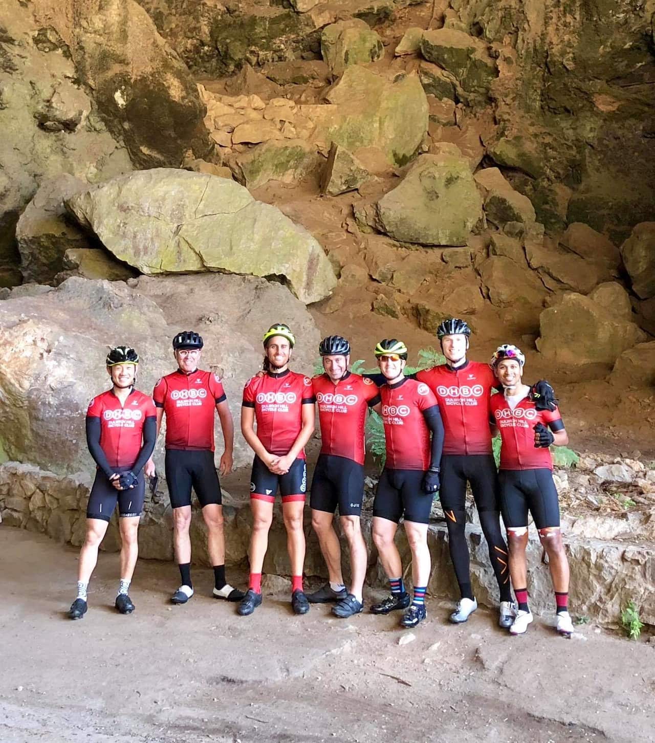 Farid Bhuiyan with fellow cyclists 