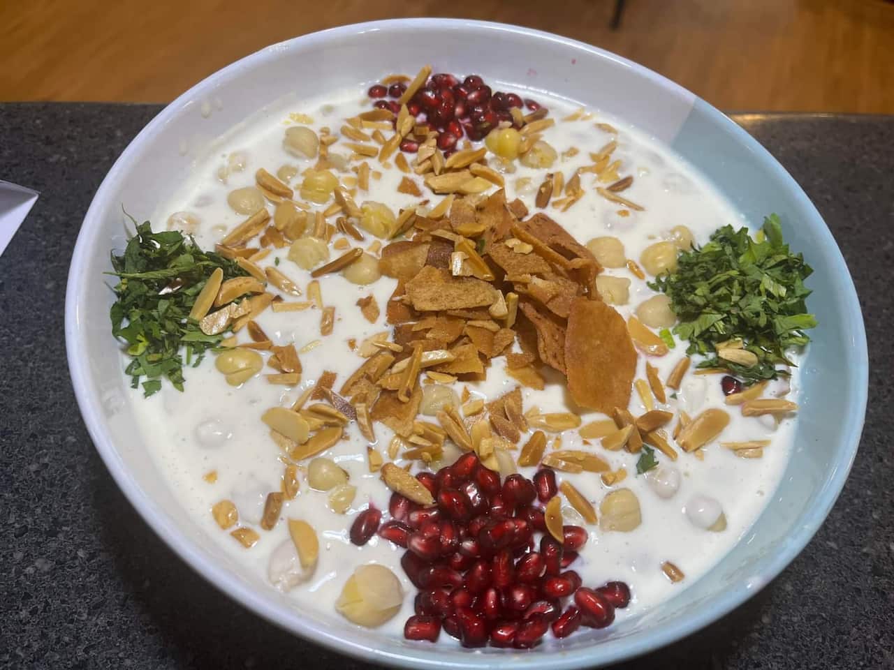 Fatah with chicken by Najuib Bisharah, Solidaire Restaurant