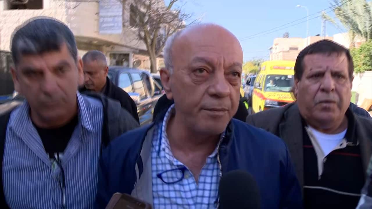 Saeed Maasarwe at his daughter's funeral.