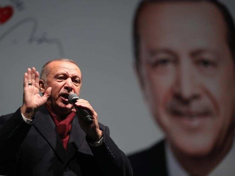 President Erdogan at the rally
