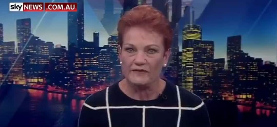Pauline Hanson on Sky News.