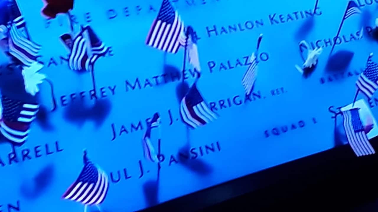 A memorial to those who died on the Sep 11 terrorist attack in New York.