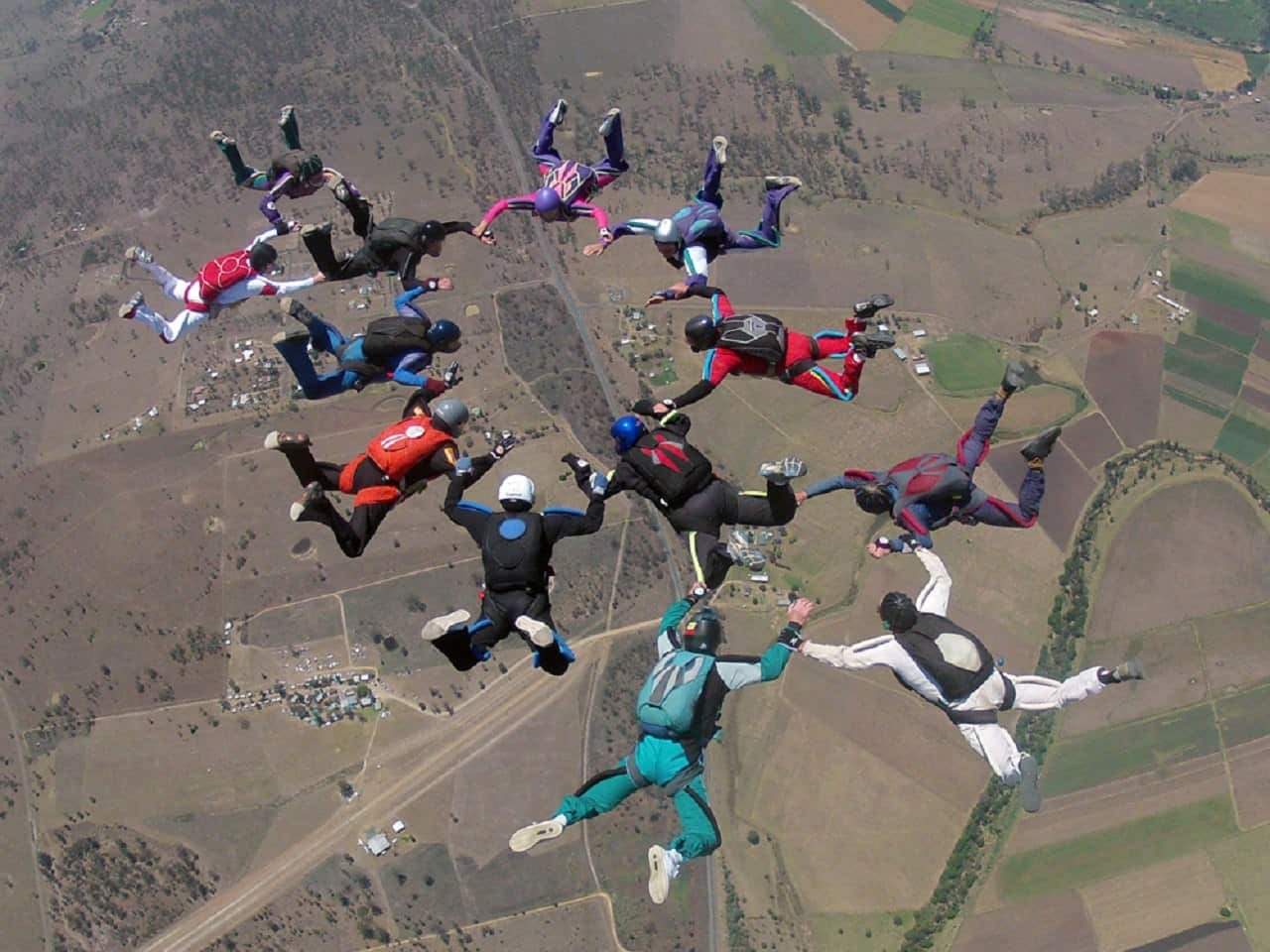 Skydivers in Queensland.