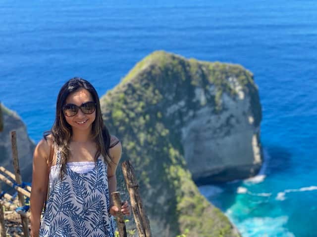 Felicia Soetanto relaxing at Nusa Penida, Bali, January 2020.
