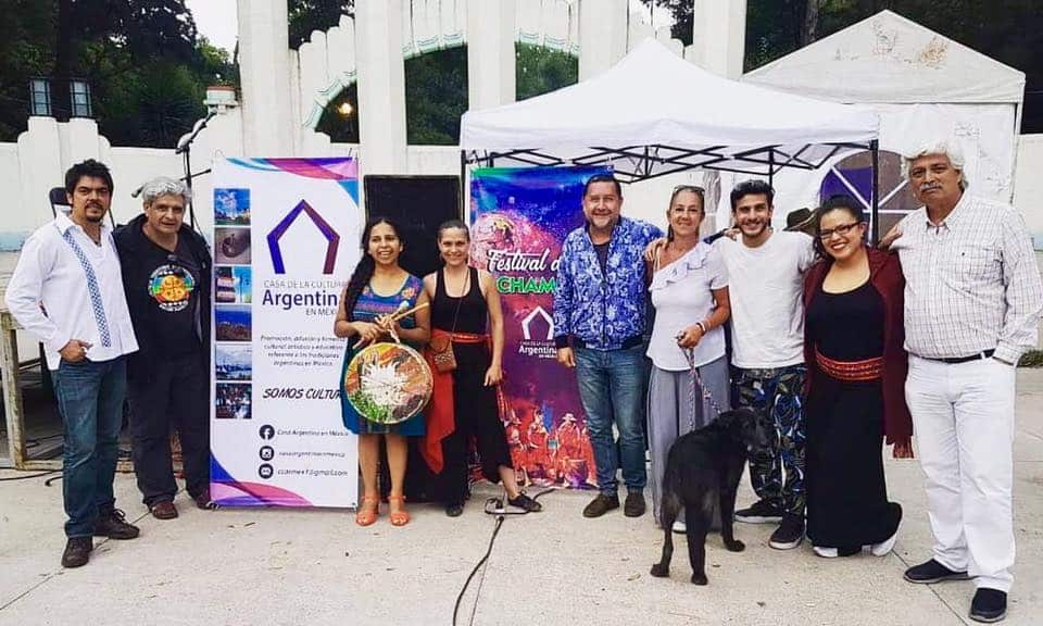 El artistia Justo Díaz en el festival Pachamama de México 2019