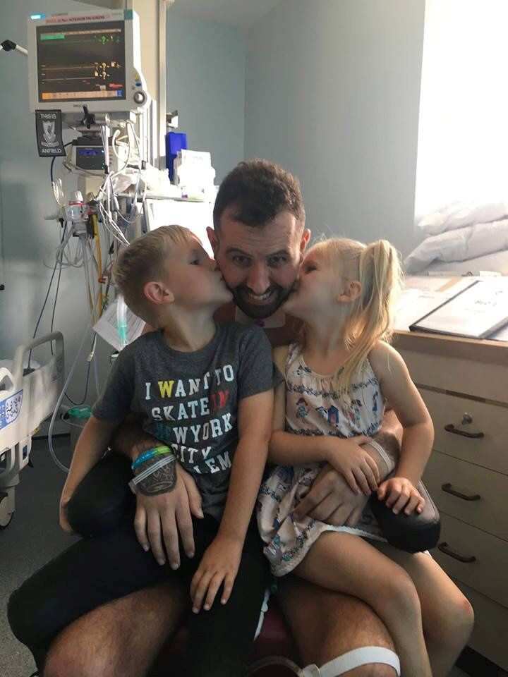 Mr Braham said the thought of his children kept him going.