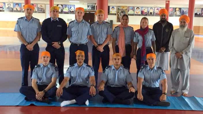 NZ police officers at the Gurudwara 