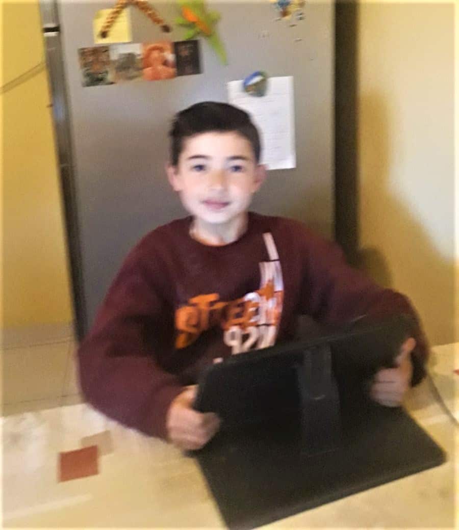 O μαθητής Φίλιππος Αγκαλίου. 