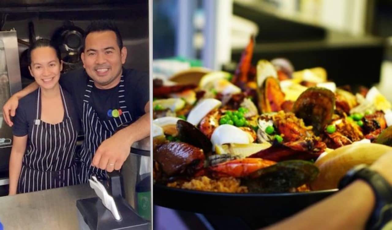 Husband-and-wife Chefs Jim and Kay Prieto shares their Filipino-style Paella. Image source: Lolo and Lola Eatery, RiotACT