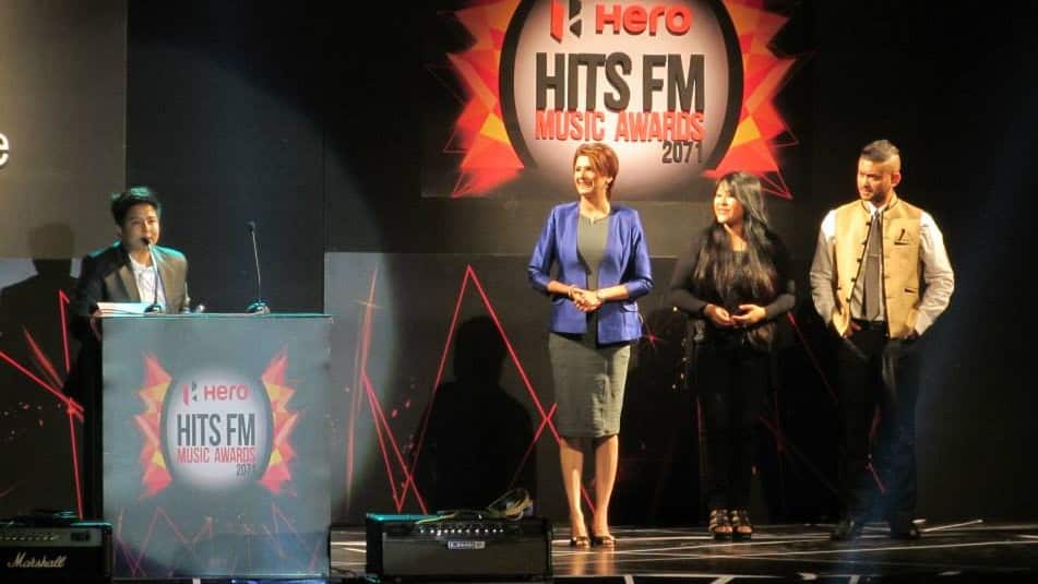 Nattu Shah receiving her first music award.