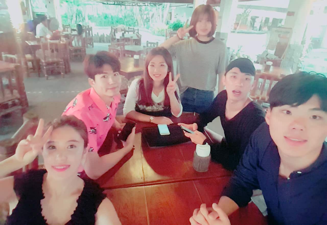 Miss Sun Hyung Lee and other K-MOVE participants while doing a English language training in Philippine.