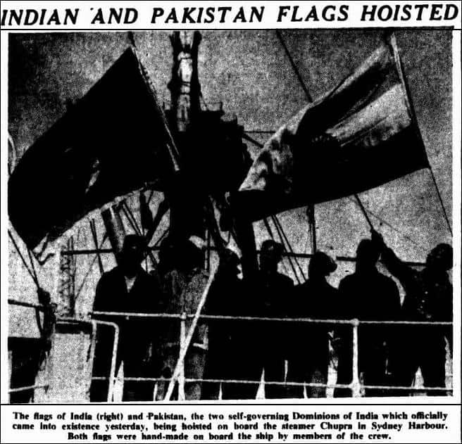 Indian flag hoisting on-board Chupra