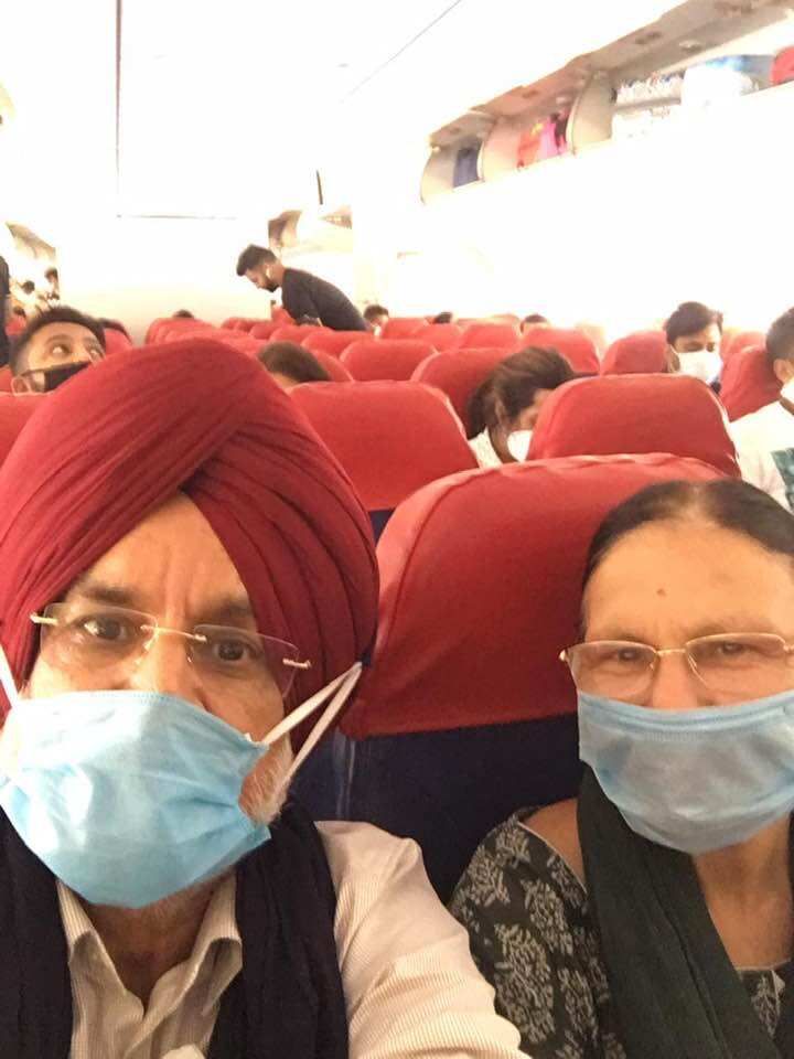 Passengers from India on chartered flights