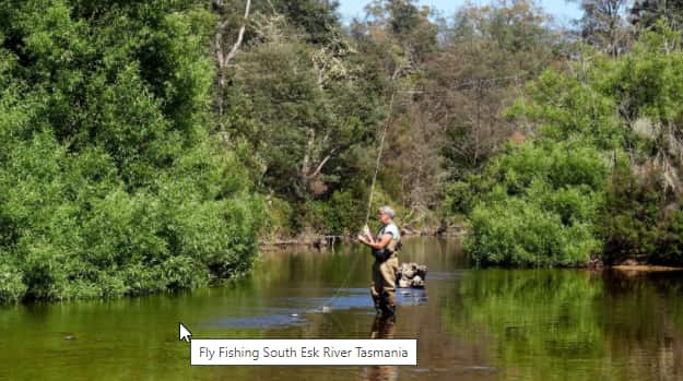 Fly fishing South Esk River Tasmania