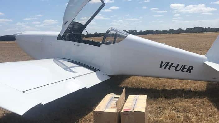 A private plane carrying food package for bushfire survivals