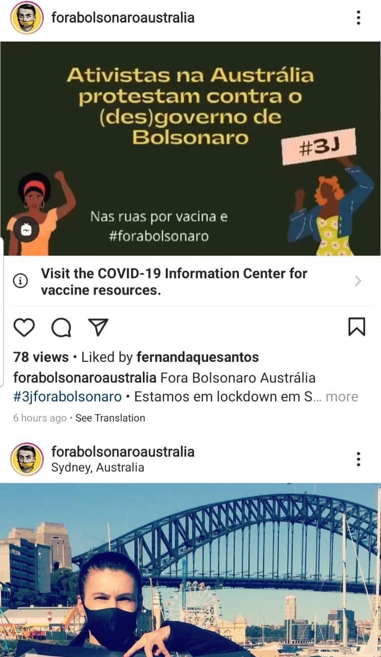 Fora Bolsonaro Australia
