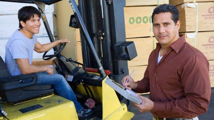 Warehouseman and forklift truck driver