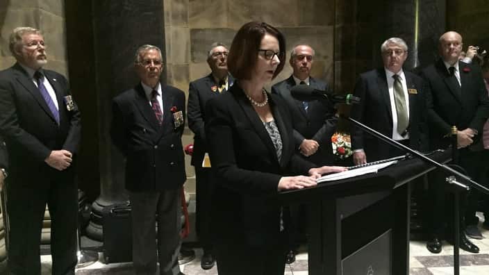 A CEREMONY TO MARK THE END OF THE WAR AT GALLIPOLI