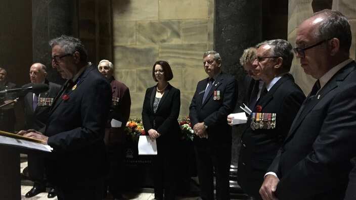 A CEREMONY TO MARK THE END OF THE WAR AT GALLIPOLI