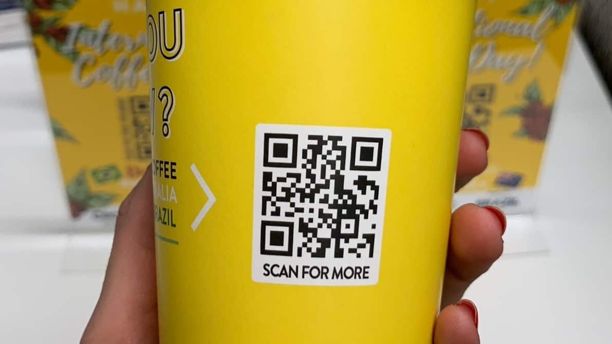 QR code copos café