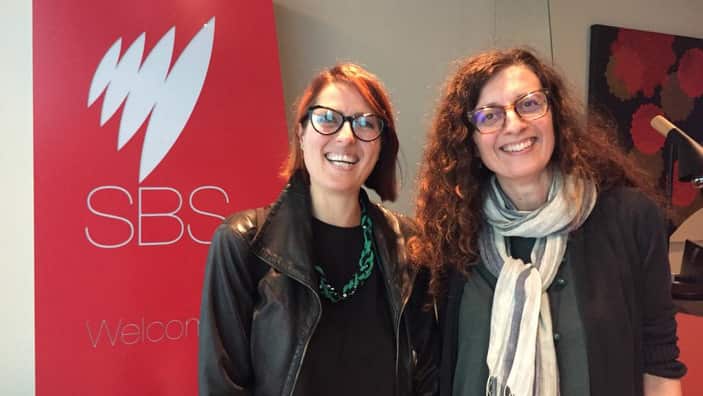 Vera Gheno (L) and Magica Fossati in our studios