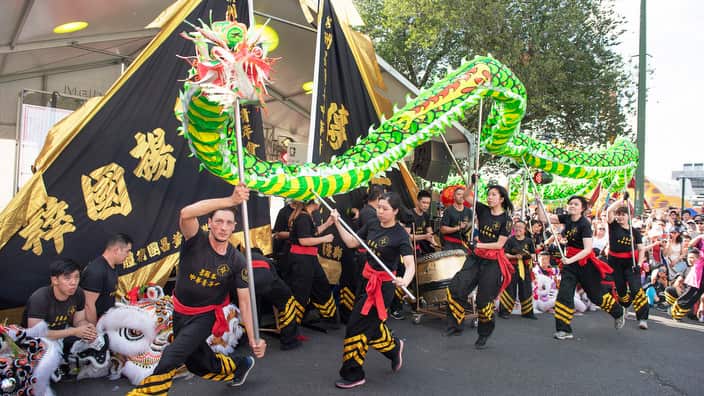 The Chinese New Year Grand Opening Ceremony in Box Hill in Melbourne.