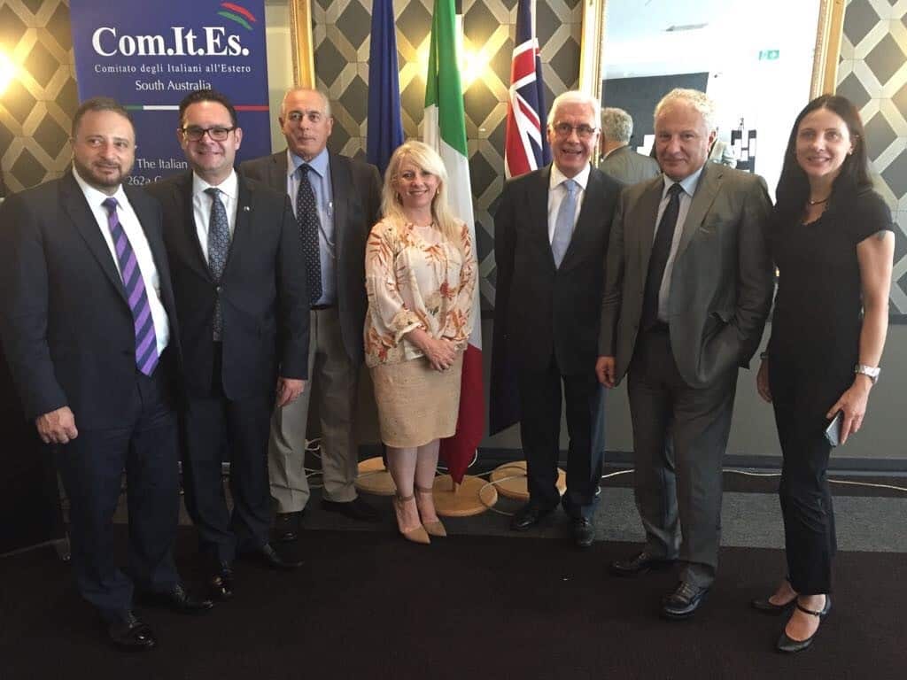 Francesco Pascalis with other Com.It.Es. presidents at their meeting in 2017.