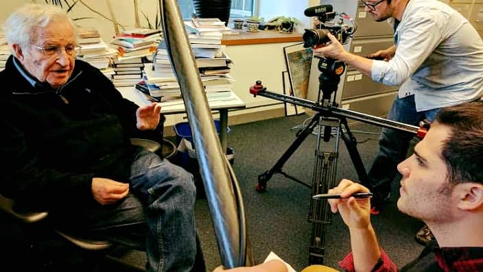 American philoshopher Noam Chomsky features at Yiannitsos film.
