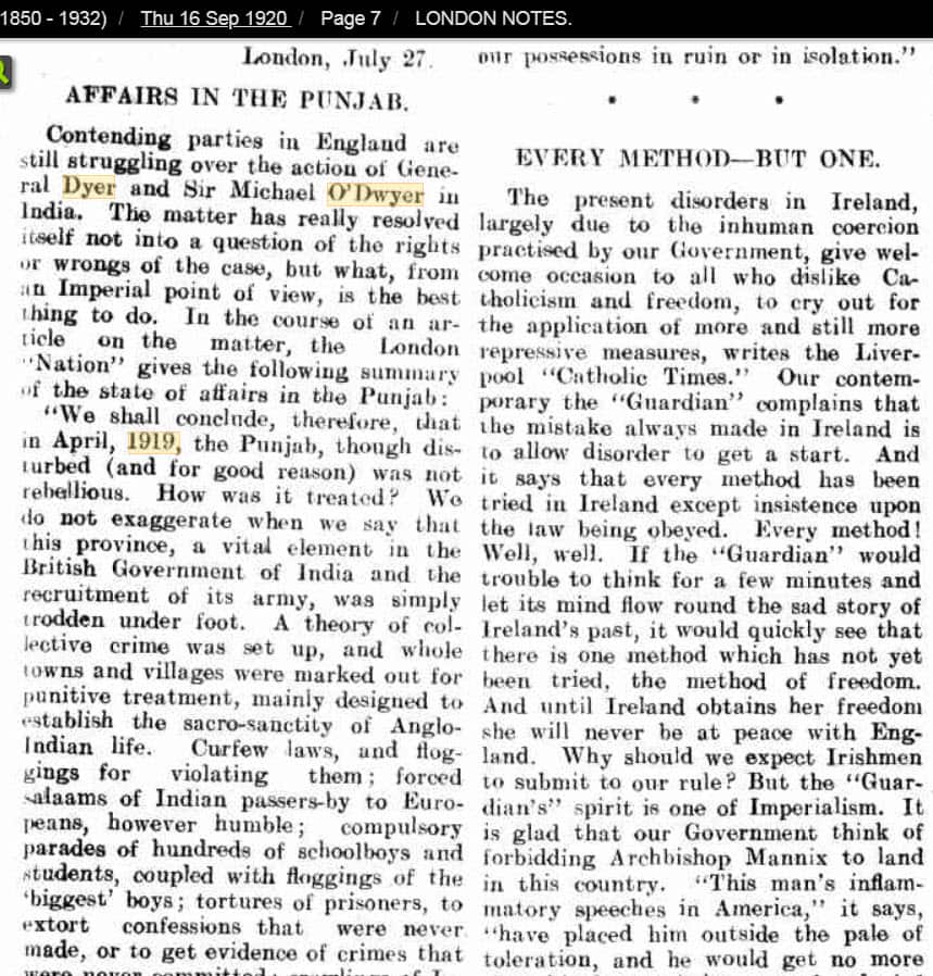 Page 7 of Freemans Journal published on 16 September 1920