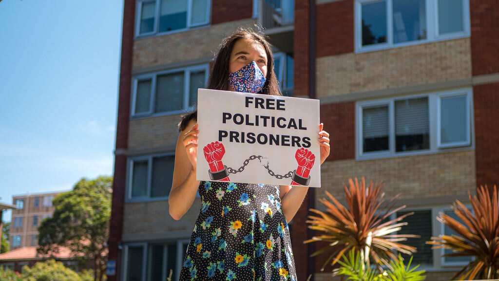 Protest against Navalny's detention in Sydney, 23.01.21